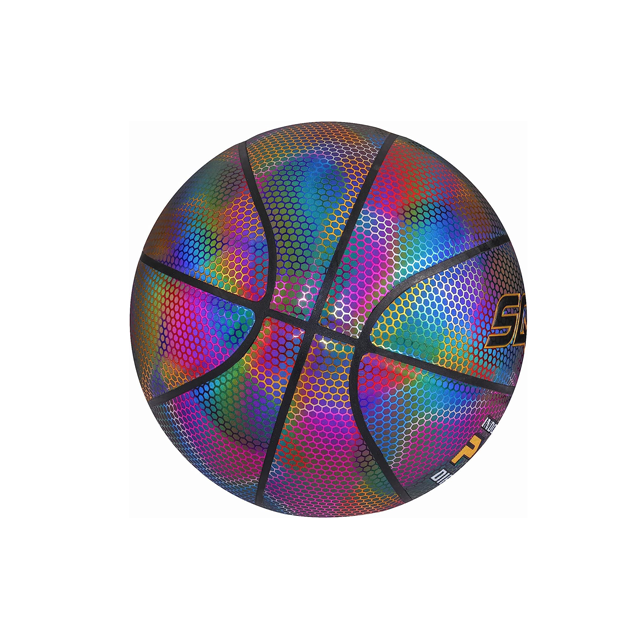 High Quality Reflective Basketball High Visibility Ball For Night Games